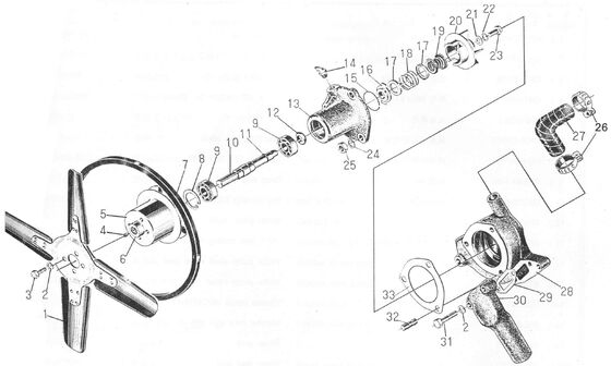 495AG อะไหล่เครื่องยนต์ดีเซล - การประกอบปั๊มน้ํา - 495A-07000